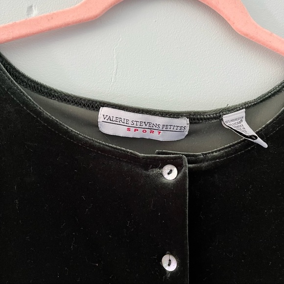 Vintage Green Velvet Cardigan Small - Picture 3 of 4